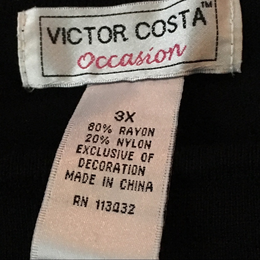 Victor Costs Black Embellished 3/4 Sleeve Knit Top - Picture 5 of 7